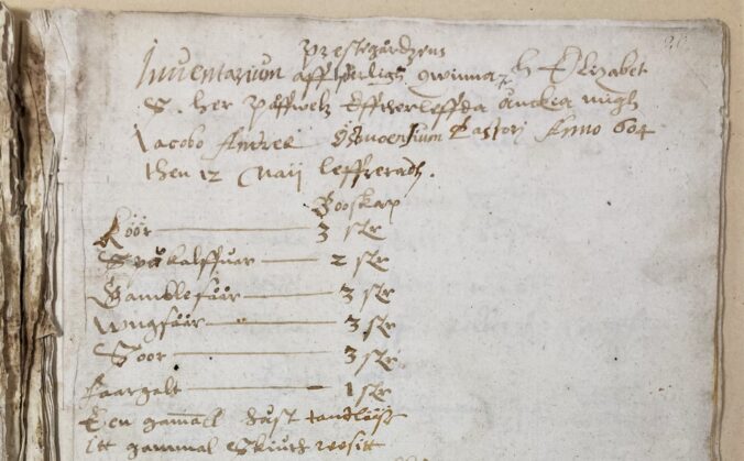 Ett visitationsprotokoll från 1604 som räknar upp hur många djur det fanns på prästgården Muskesund.